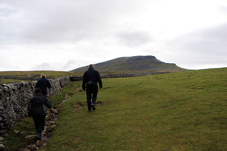 Pen-y-ghent appears in view