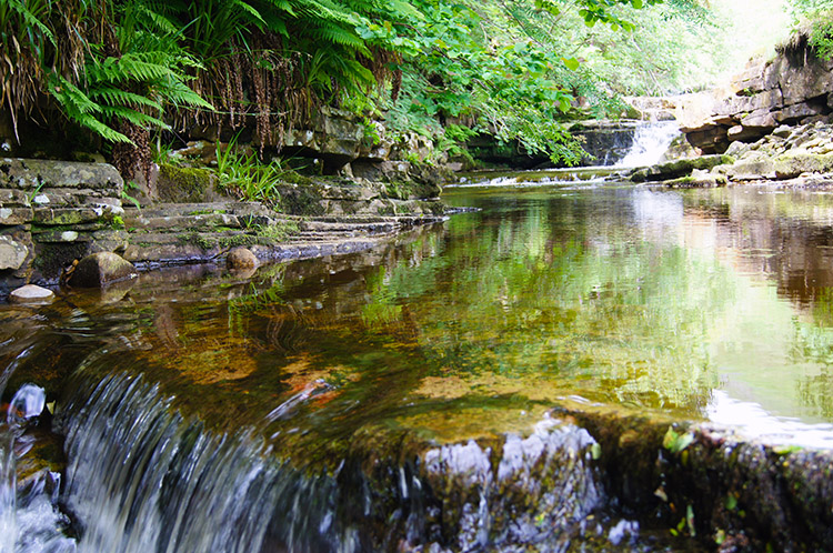 Scrambling up Gunnerside Beck