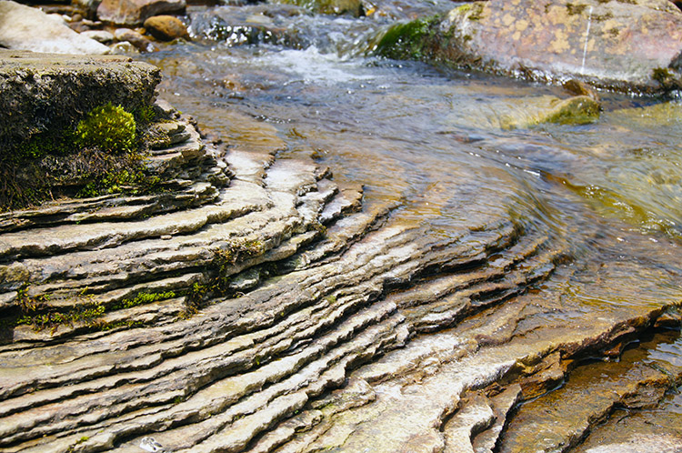 Yoredale Series rock beside Gunnerside Beck