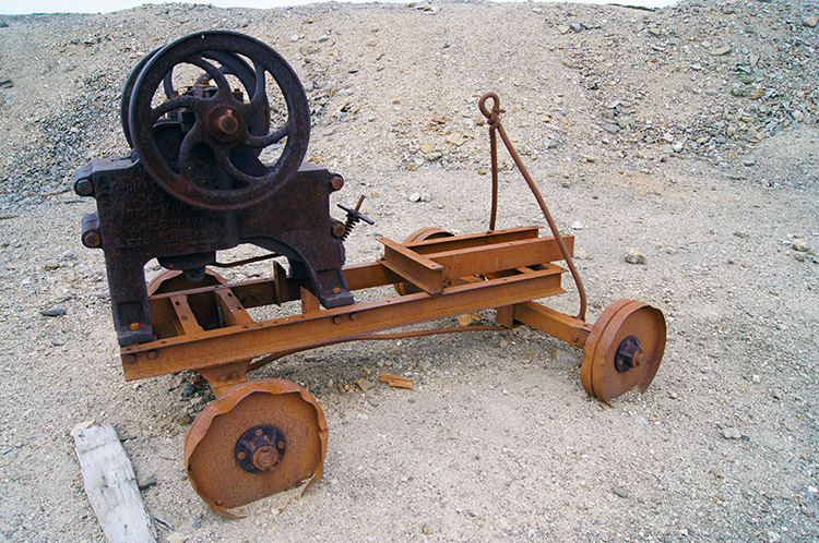 Stone crushing machine at Merry Field