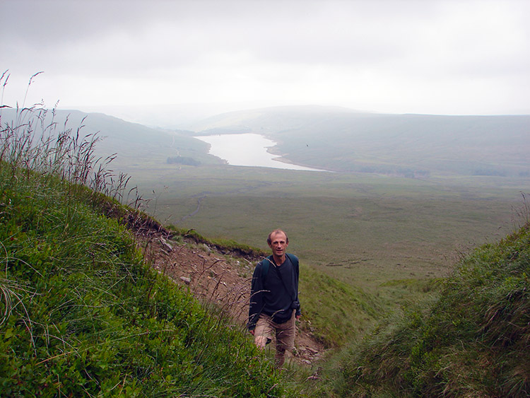 Dave climbs to Little Whernside