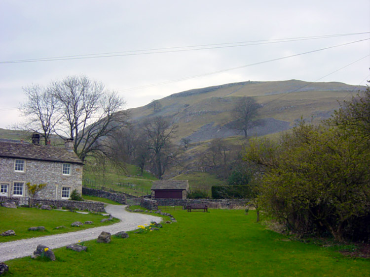 Looking from the village toward Conistone Pie