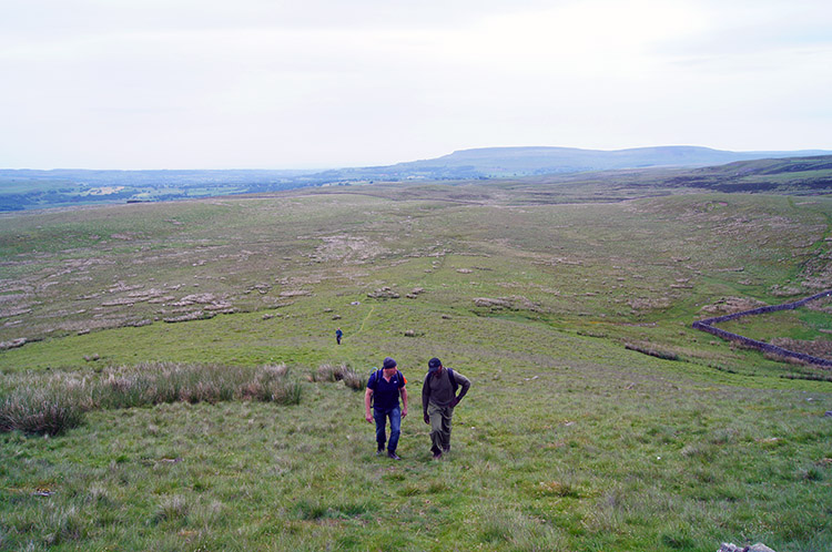 Beginning the climb to Addleborough