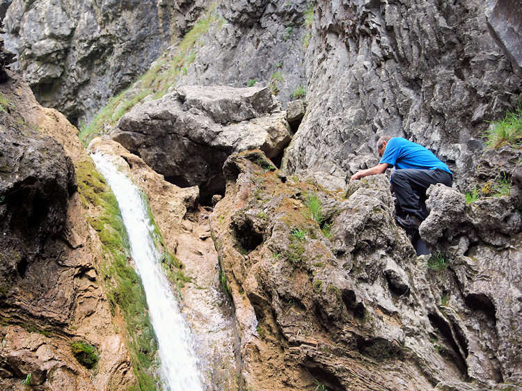 Climbing Gordale Scar