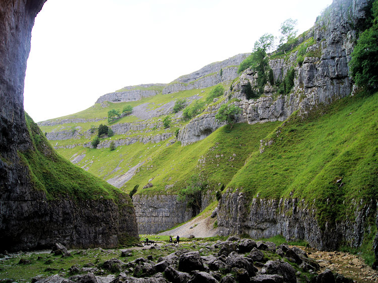 Looking out to the light from Gordale Scar