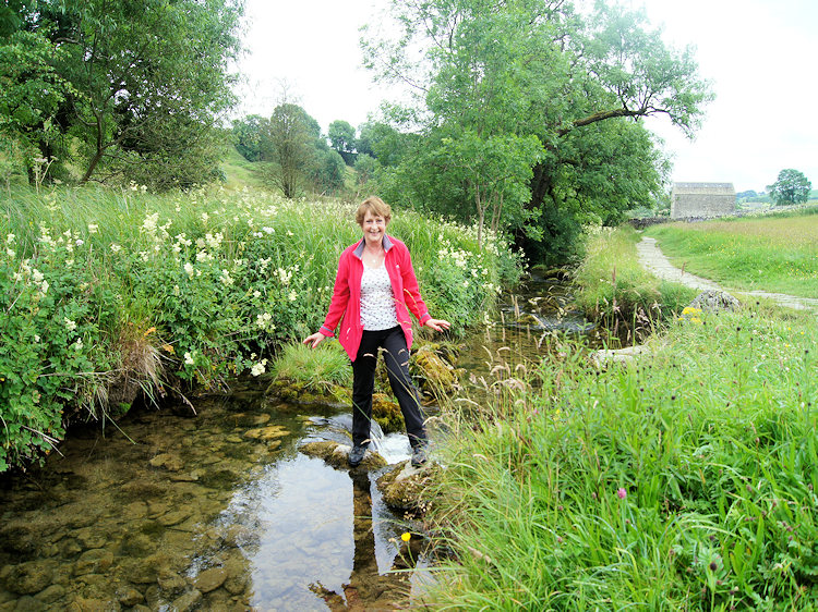 Paddling in Gordale Beck