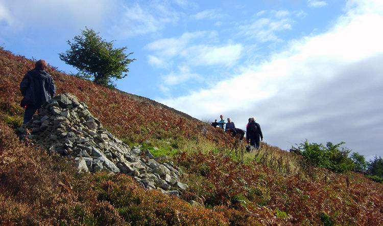 Descending from the fell on the Pennine Way