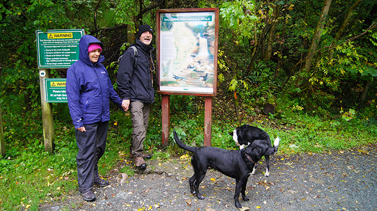 Beginning of Ingleton Waterfalls Trail