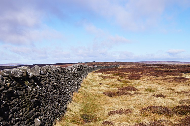 Following the long drystone wall