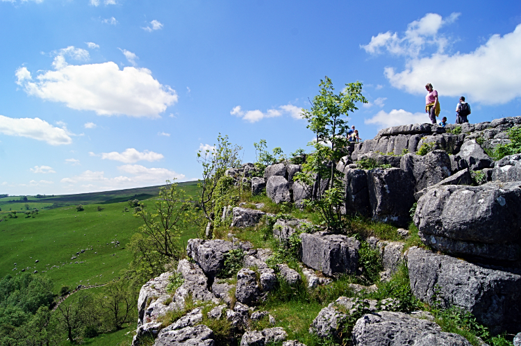 Viewing from the edge of Malham Cove