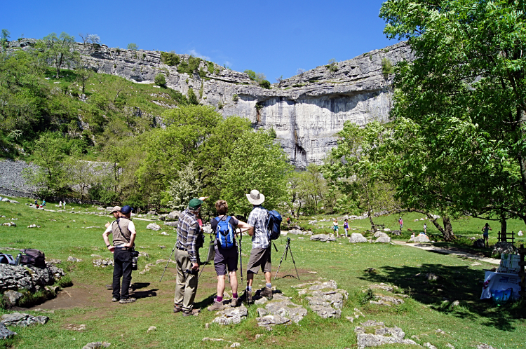 Peregrine Falcon watchers of Malham Cove