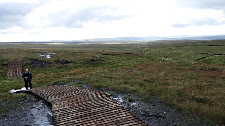 Wooden boardwalk to Grainings Hill