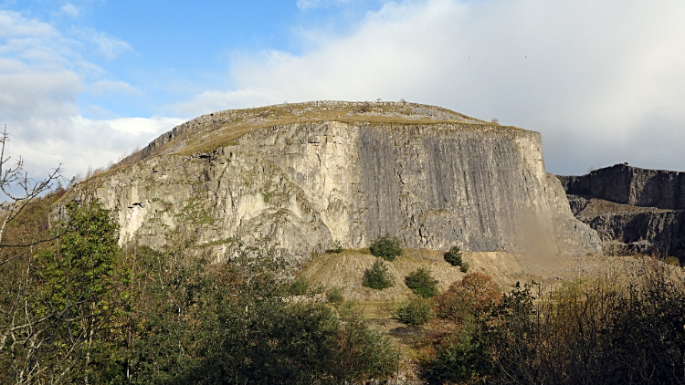 Limestone cliff of Giggleswick Quarry