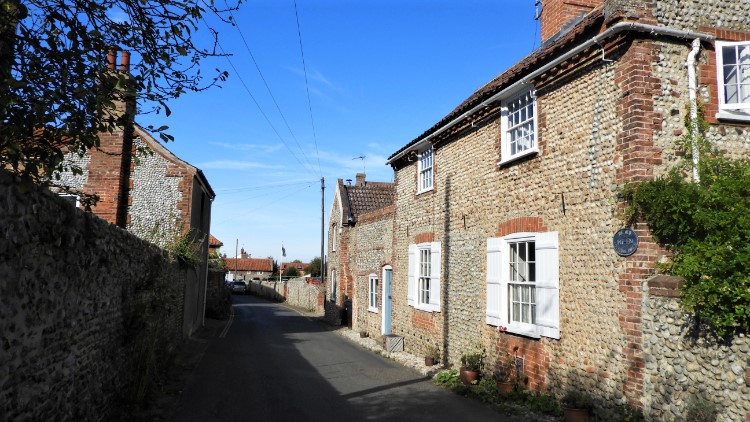 Flint cottages in Blakeney