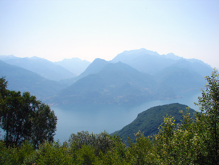 Looking down to Lake Como