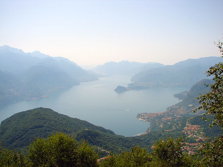 Lake Como as seen from the slopes of Monte Grona