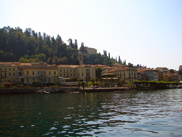 The view of Bellagio from the boat