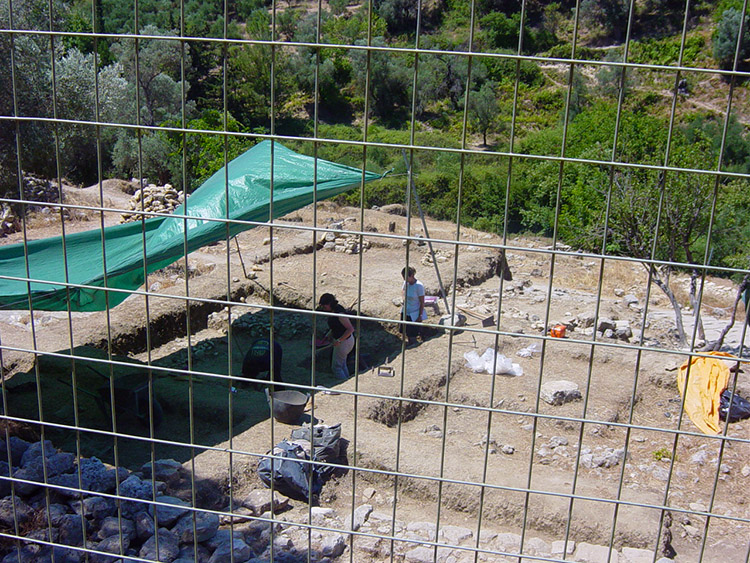 The archaeological dig site