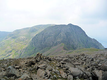 An awesome view of Scafell from Scafell Pike