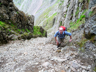 The intrepid John Deasey ascends Lord's Rake
