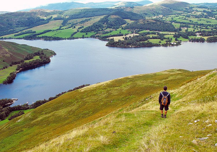 Descending Swarth Fell steeply