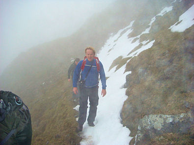 Neal on the Climbers Traverse