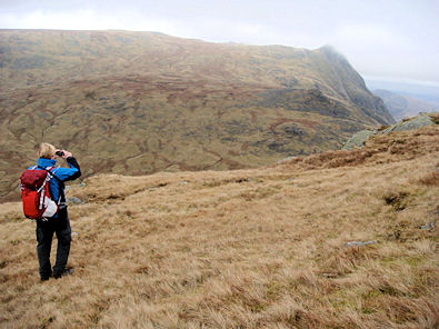 Looking to Pike of Stickle from Langdale Combe