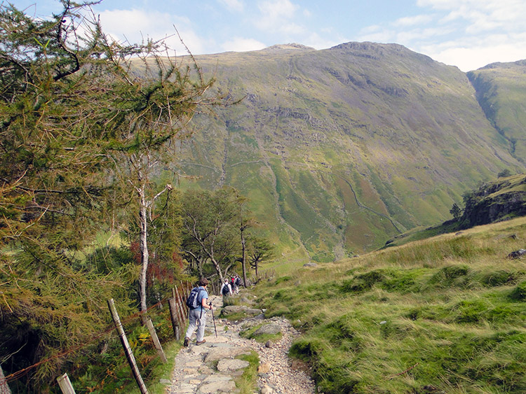 The descent gets steep at Greenhow Knott