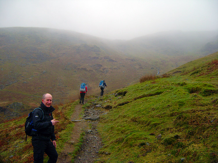 Climbing to Nethermost Pike at Birk Side