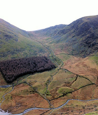 Gatescarth Beck across the valley