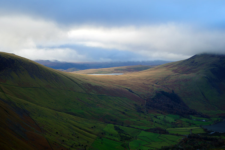 Lower west of Scafell, Burnmoor Tarn and Illgill Head