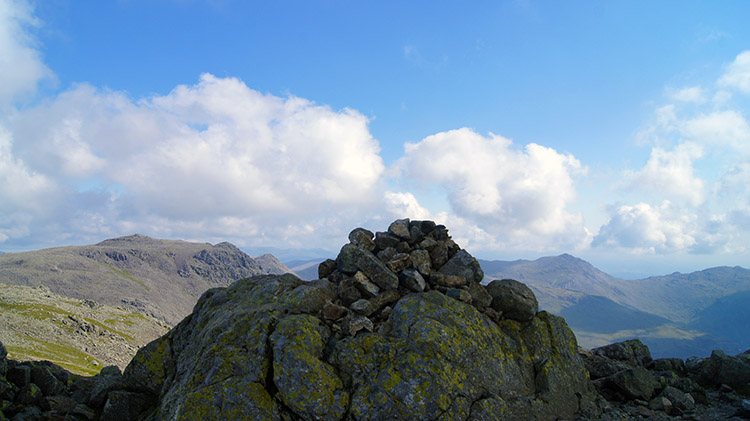 View from Scafell to Scafell Pike