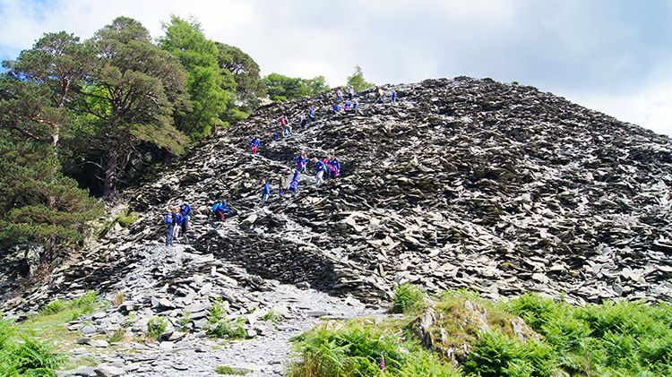 The slate staircase of Castle Crag