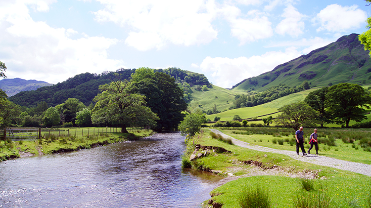 Walking alongside the River Derwent