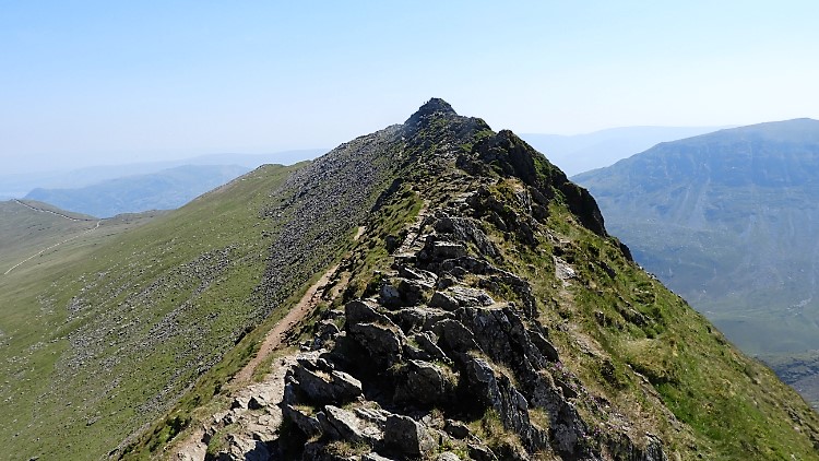 Looking back along Striding Edge