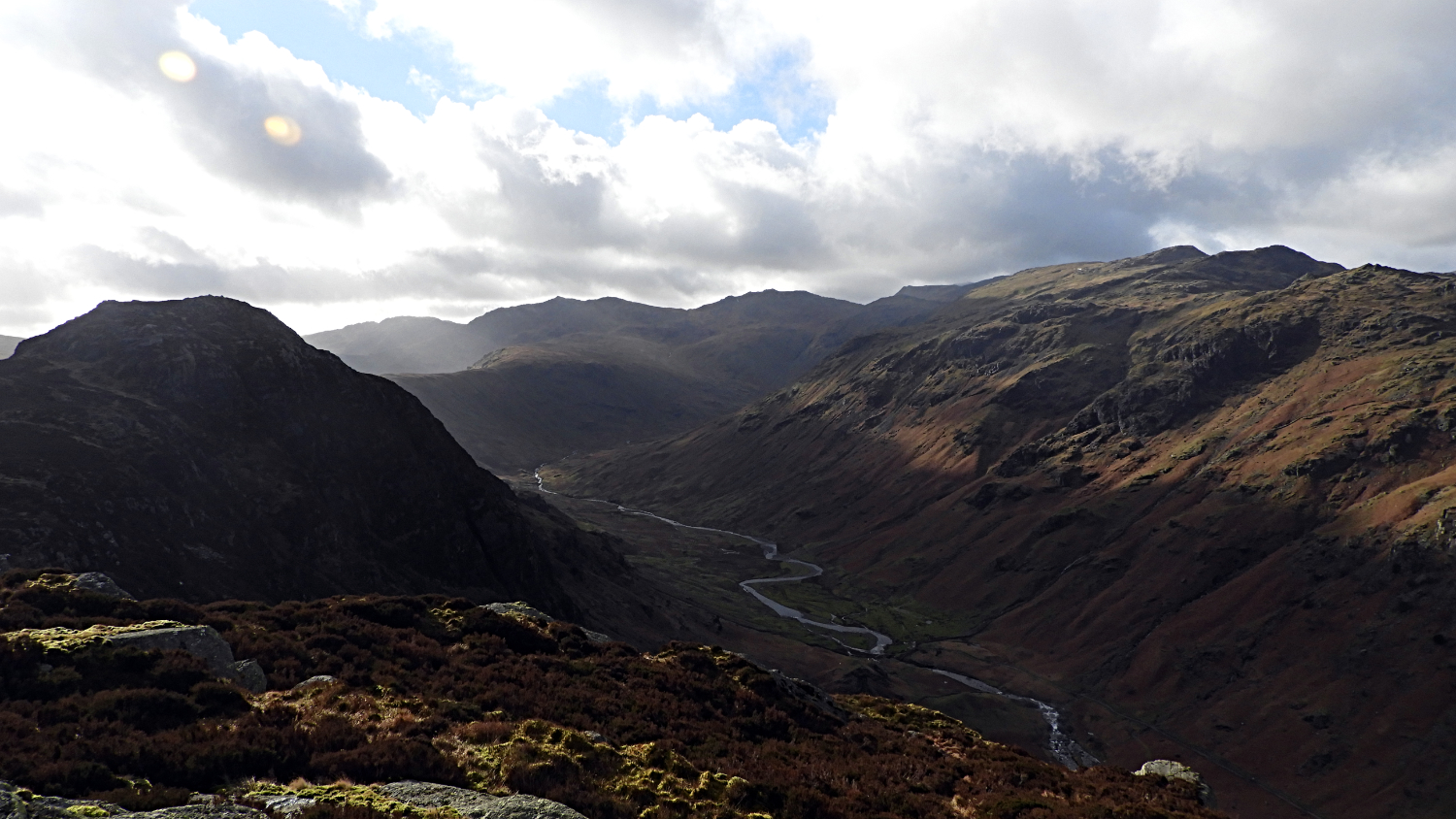 The view from Eagle Crag to Langstrathdale