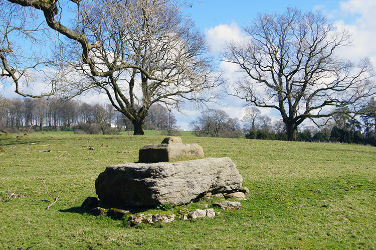 Plinth of Old Memorial Cross at Bolton Hall