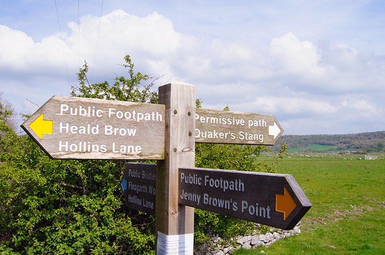 Signpost near the Heald