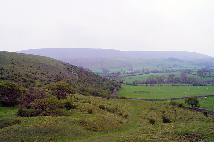View to Pendle Hill from Worsaw Hill