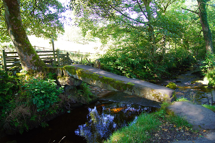 Clam Bridge and ford across Wycoller Beck