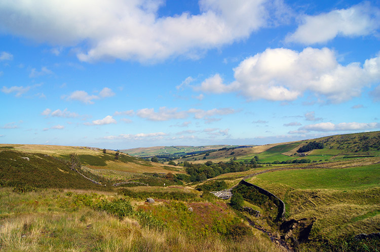 The view back down the valley to Wycoller