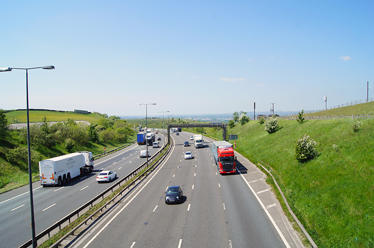 M62 at Higher Booth Hollins Hill