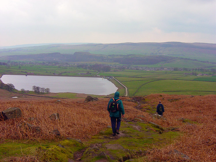 Walking down to Embsay Reservoir