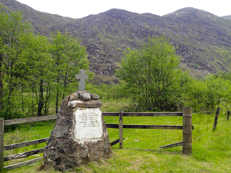 Memorial to Donald Campbell at Shiel Bridge