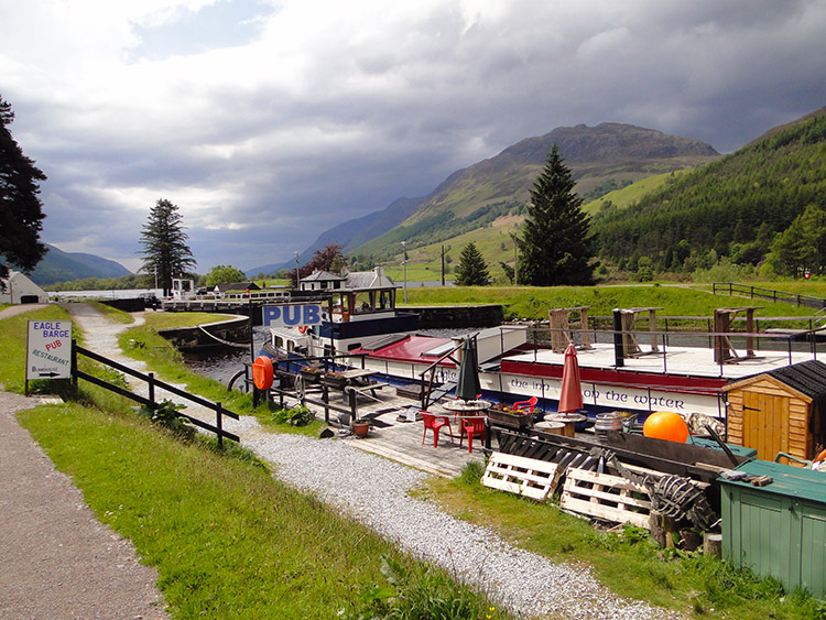 Barge pub at Laggan Locks