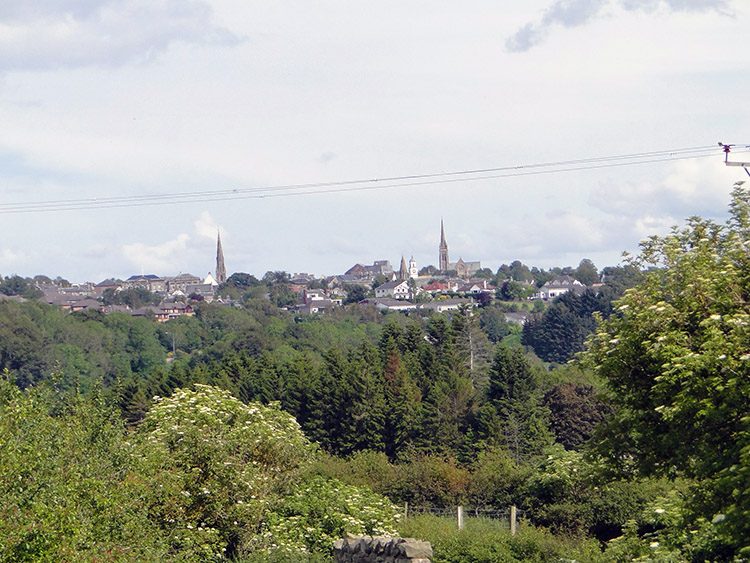 View over Lanark from Nemphlar