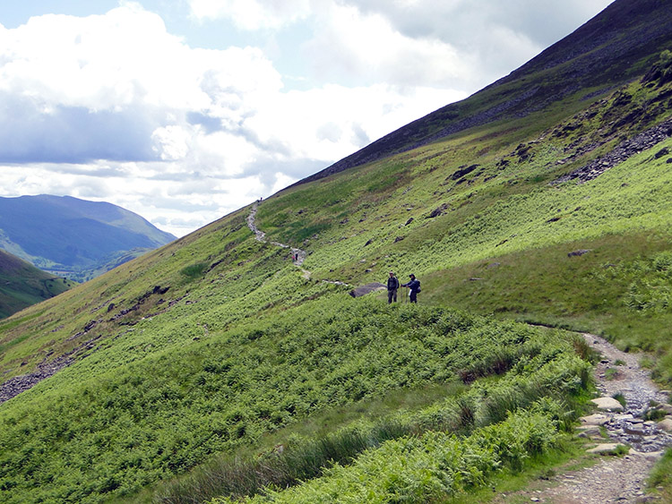 Walking south to Lonscale Crags