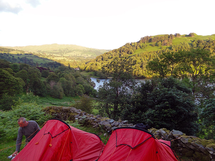 Campsite overlooking Rydal Water