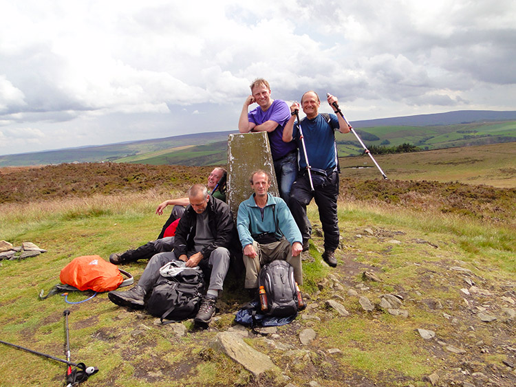 At the trig pillar on Pinhaw Beacon