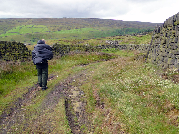 Setting off from our moorside camp